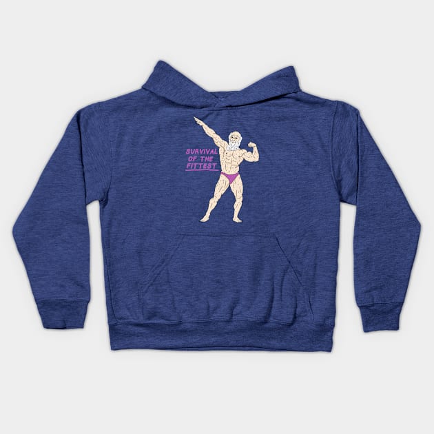 Survival of the Fittest Kids Hoodie by nickcocozza